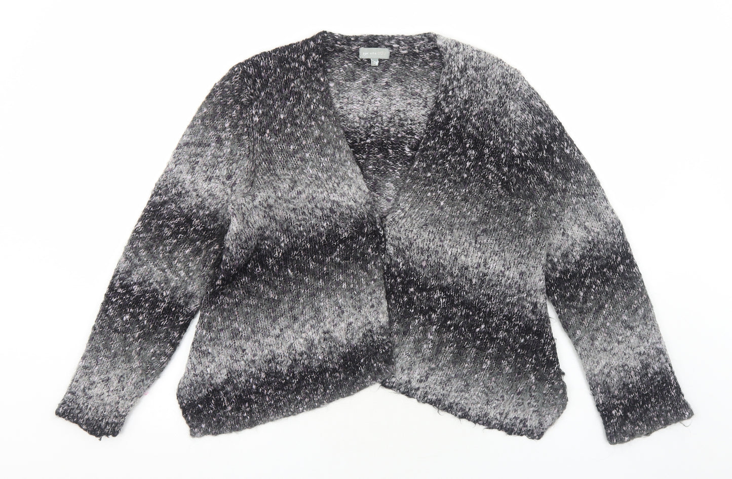Per Una Womens Grey V-Neck Acrylic Cardigan Jumper Size XL