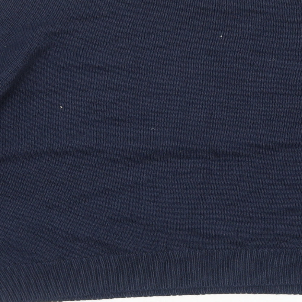 H&M Womens Blue Round Neck Cotton Pullover Jumper Size L