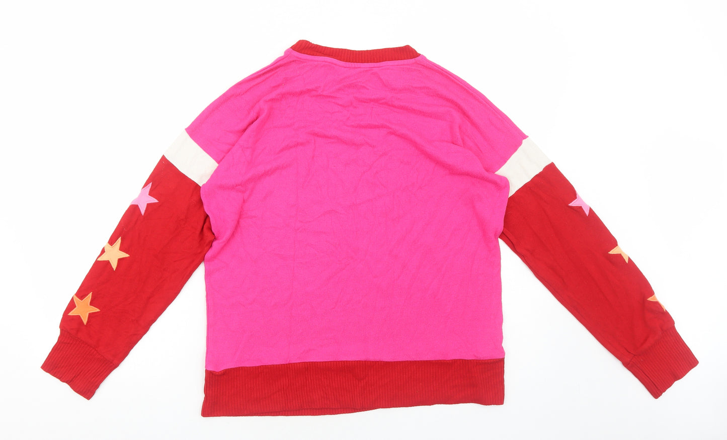 NEXT Womens Pink Round Neck Viscose Pullover Jumper Size 14
