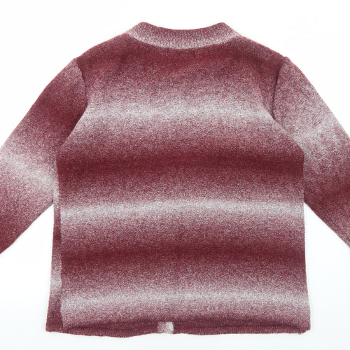 Fragrance Collections Womens Red Round Neck Acrylic Cardigan Jumper Size M - Size M-L