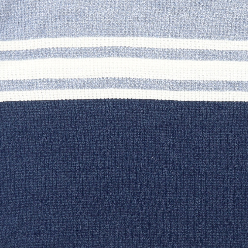 Primark Mens Blue Round Neck Acrylic Pullover Jumper Size 2XL Long Sleeve