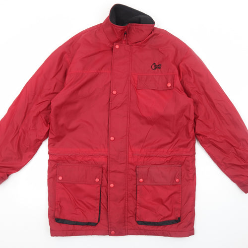 North Wind Mens Red Windbreaker Jacket Size S Zip