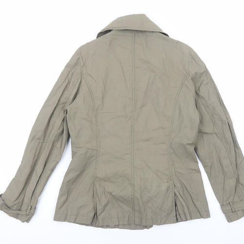 George Womens Brown Pea Coat Jacket Size 14 Button