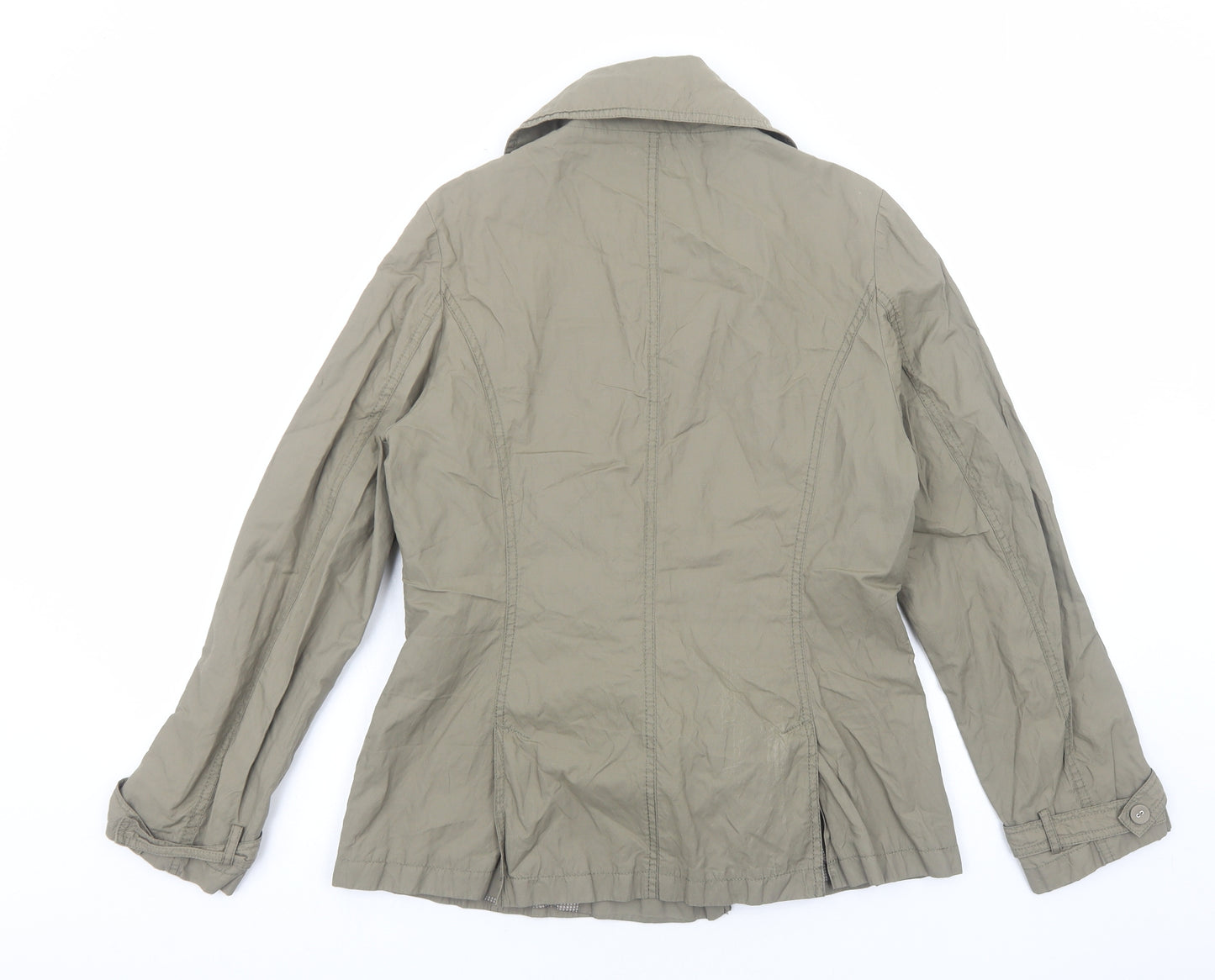 George Womens Brown Pea Coat Jacket Size 14 Button