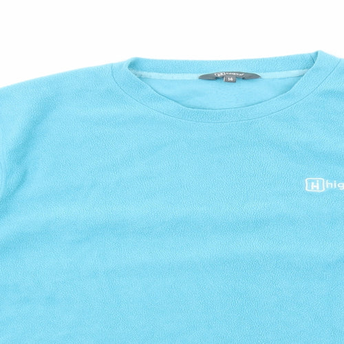 Hi Gear Womens Blue Round Neck Polyester Pullover Jumper Size 14