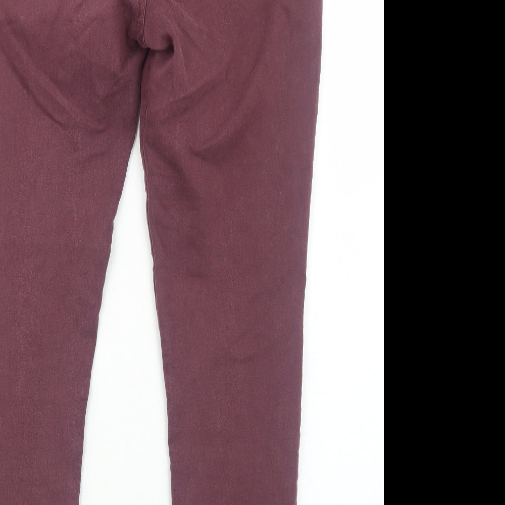 Marks and Spencer Womens Purple Cotton Jegging Jeans Size 14 Regular