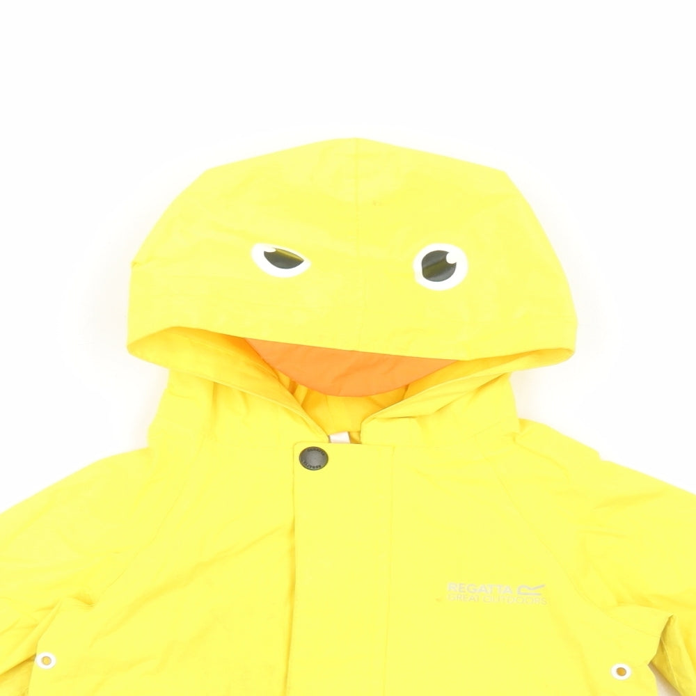 Regatta Boys Yellow Rain Coat Jacket Size 18-24 Months Zip
