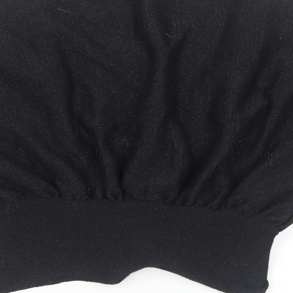 New Look Womens Black V-Neck Polyester Shrug Jumper Size 6
