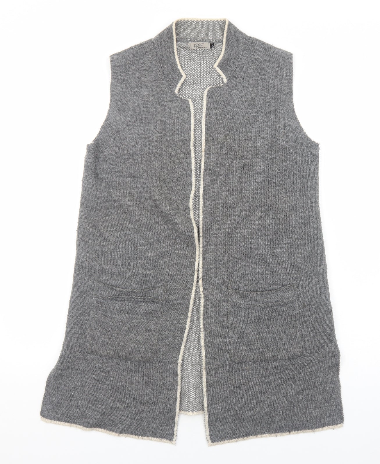 Yida Womens Grey Gilet Coat Size L