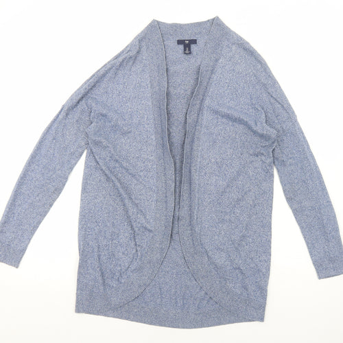 Gap Womens Blue V-Neck Cotton Cardigan Jumper Size S