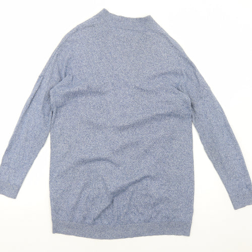 Gap Womens Blue V-Neck Cotton Cardigan Jumper Size S