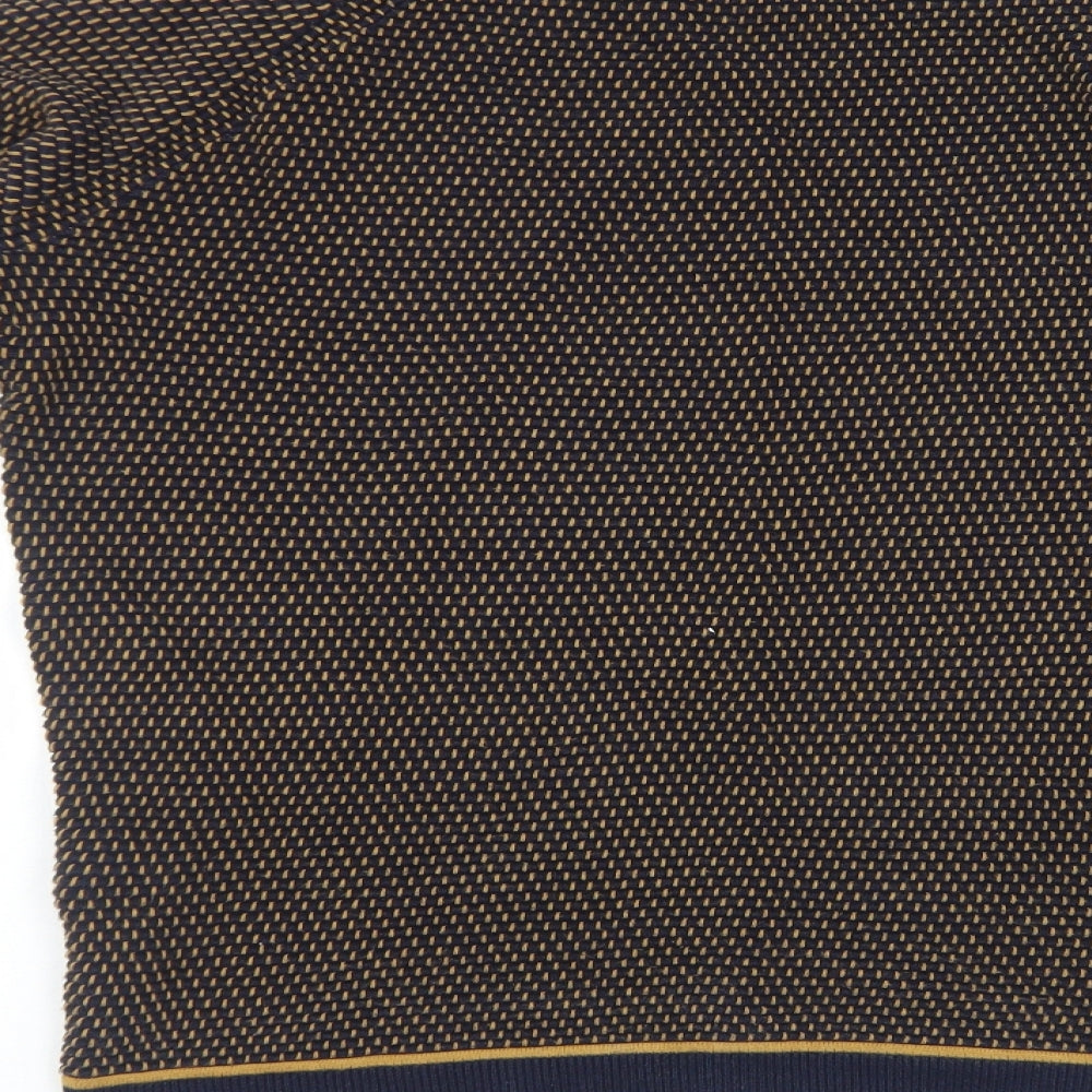 Ted Baker Mens Blue Round Neck Cotton Pullover Jumper Size S Long Sleeve