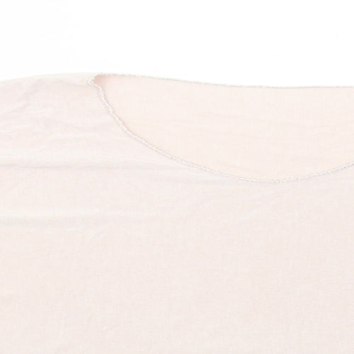 Preworn Womens Pink Viscose Basic T-Shirt Size M Round Neck