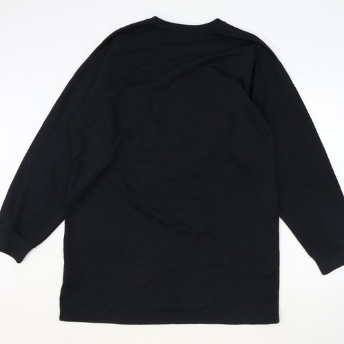 Boohoo Womens Black Polyester Pullover Sweatshirt Size S Pullover - Amore