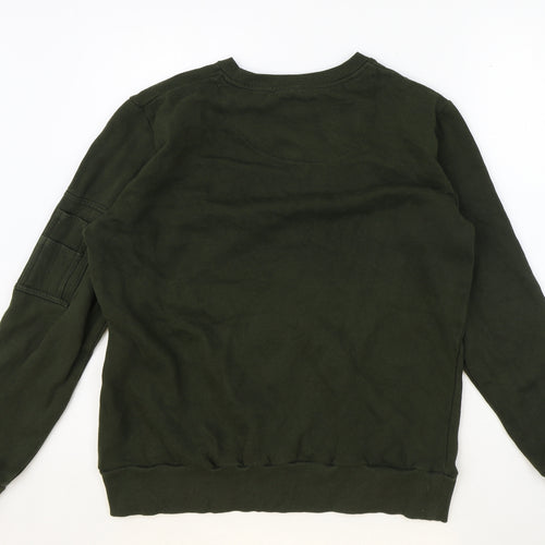 Brave Soul Womens Green Polyester Pullover Sweatshirt Size M Pullover
