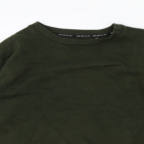 Brave Soul Womens Green Polyester Pullover Sweatshirt Size M Pullover