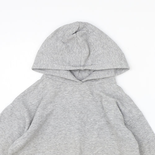 M&Co Girls Grey Cotton Pullover Hoodie Size 10 Years Pullover