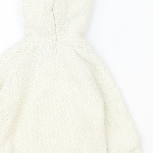 NEXT Girls Ivory Jacket Coatigan Size 3-6 Months Button