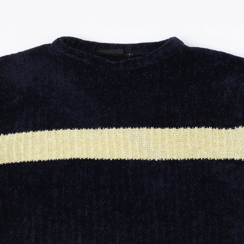 Duke Womens Blue Round Neck Acrylic Pullover Jumper Size L