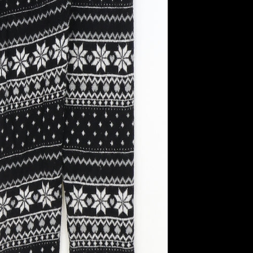 Primark Girls Black Fair Isle Viscose Jogger Trousers Size 8-9 Years Regular Pullover - Leggings