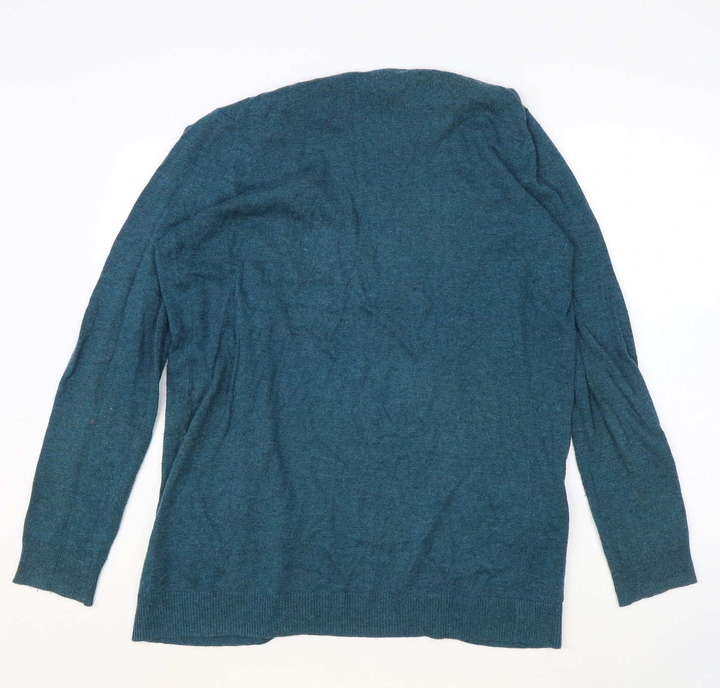 Gap Womens Blue V-Neck Cotton Cardigan Jumper Size M