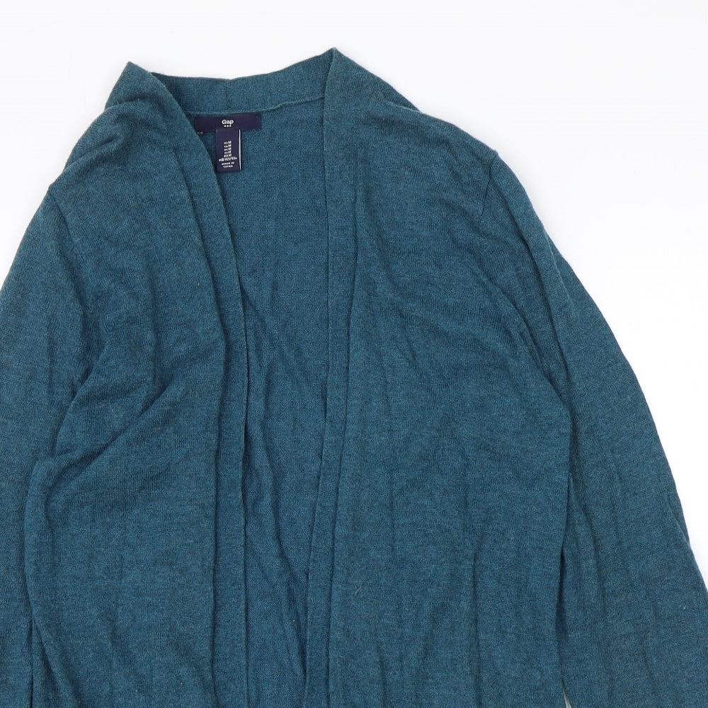 Gap Womens Blue V-Neck Cotton Cardigan Jumper Size M