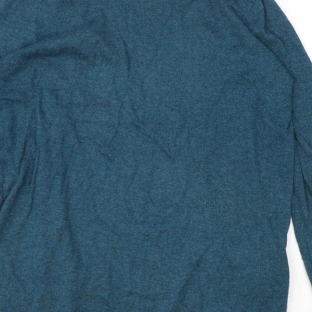Gap Womens Blue V-Neck Cotton Cardigan Jumper Size M