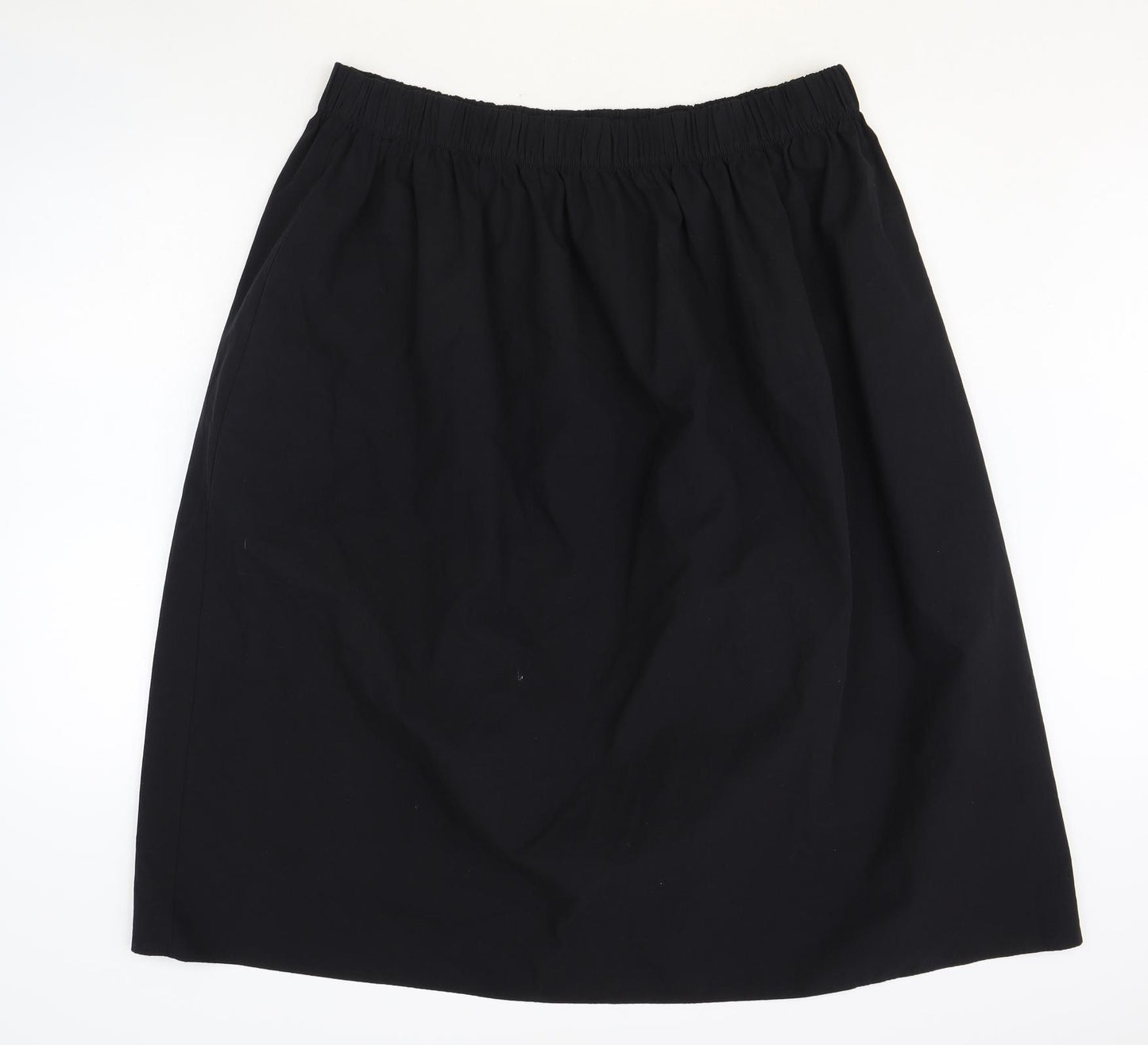 Marks and Spencer Womens Black Cotton Straight & Pencil Skirt Size 20