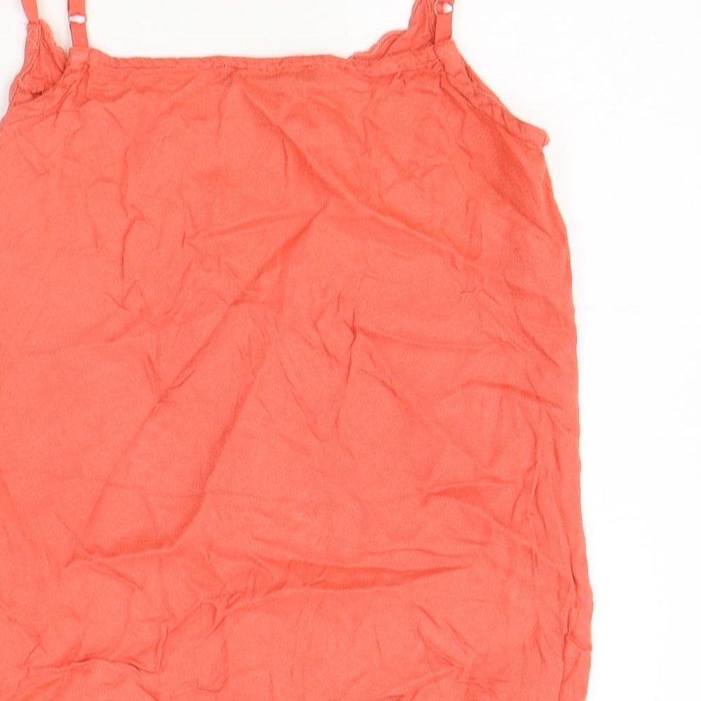 Marks and Spencer Womens Pink Viscose Basic Tank Size 10 V-Neck