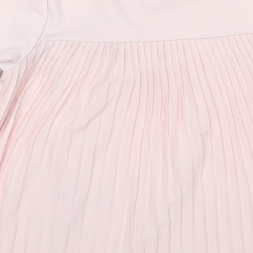 Ted Baker Girls Pink Polyester Basic Blouse Size 10 Years Round Neck Pullover