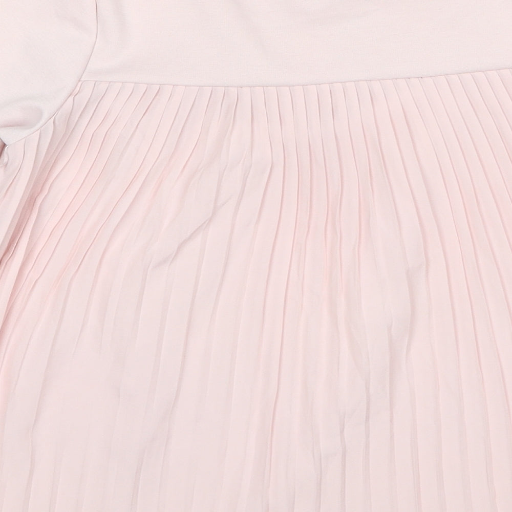 Ted Baker Girls Pink Polyester Basic Blouse Size 10 Years Round Neck Pullover