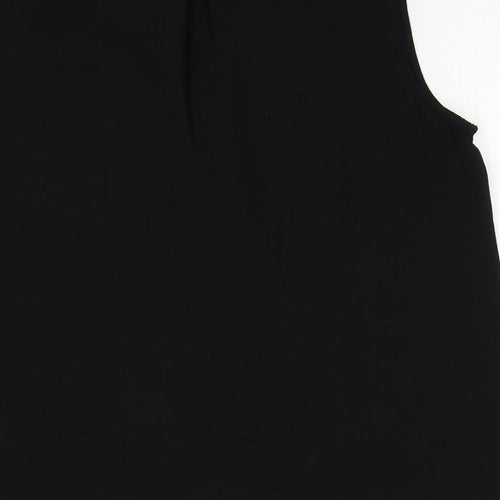Primark Womens Black Polyester Basic Blouse Size 12 V-Neck