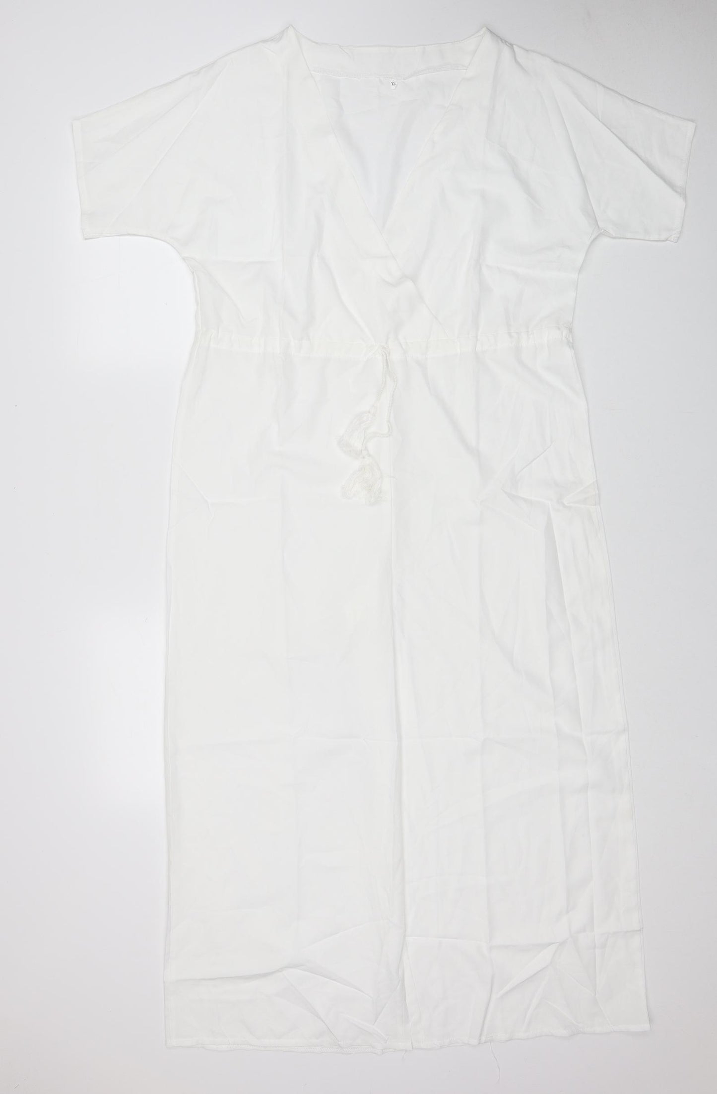 Preworn Womens White Polyester Jumpsuit One-Piece Size 3XL Pullover