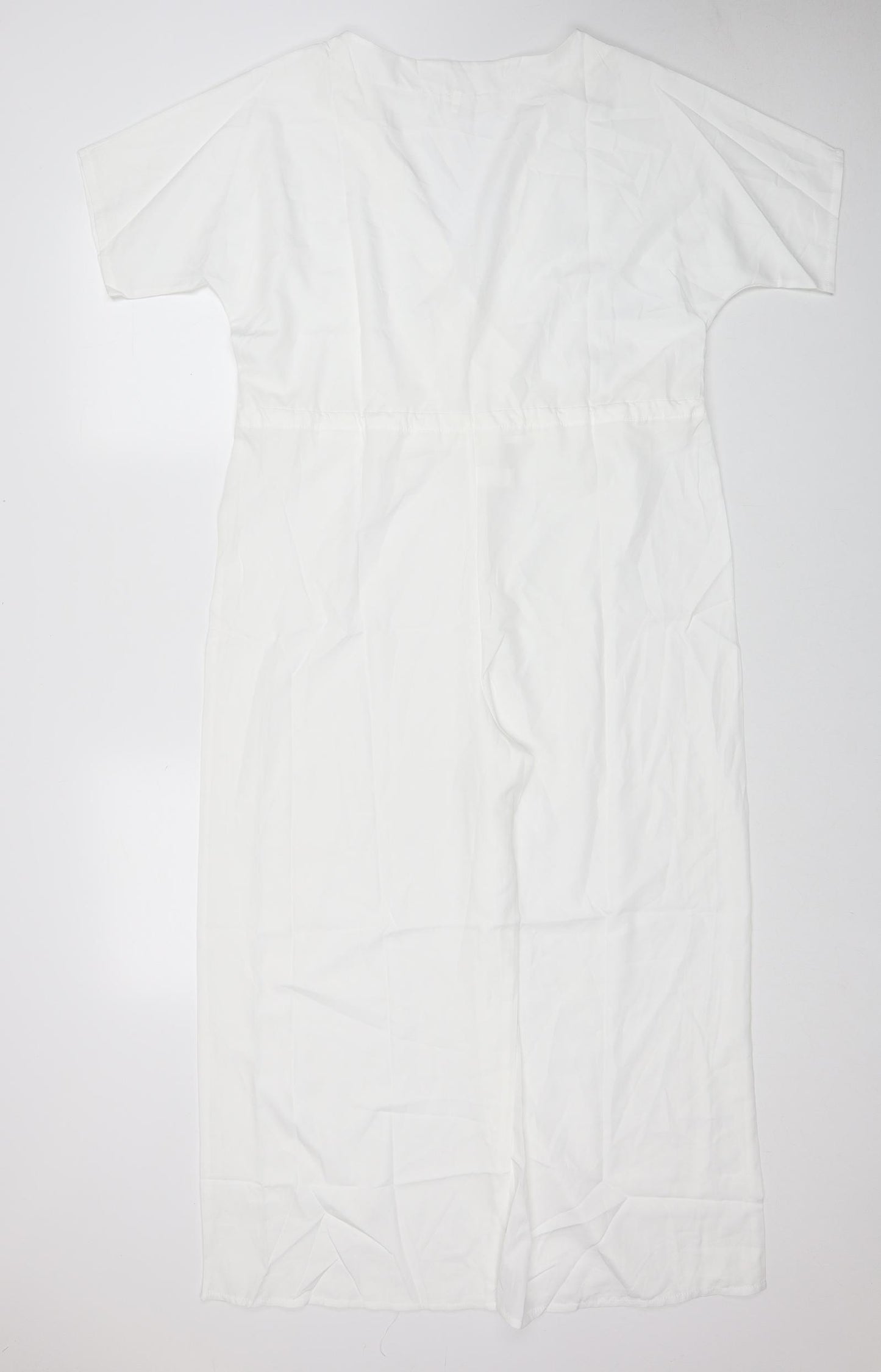 Preworn Womens White Polyester Jumpsuit One-Piece Size 3XL Pullover