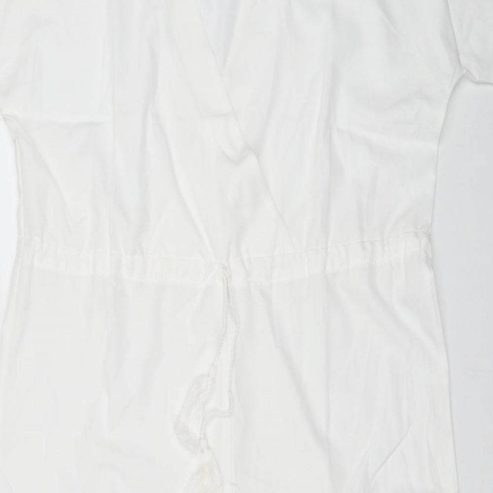 Preworn Womens White Polyester Jumpsuit One-Piece Size 3XL Pullover