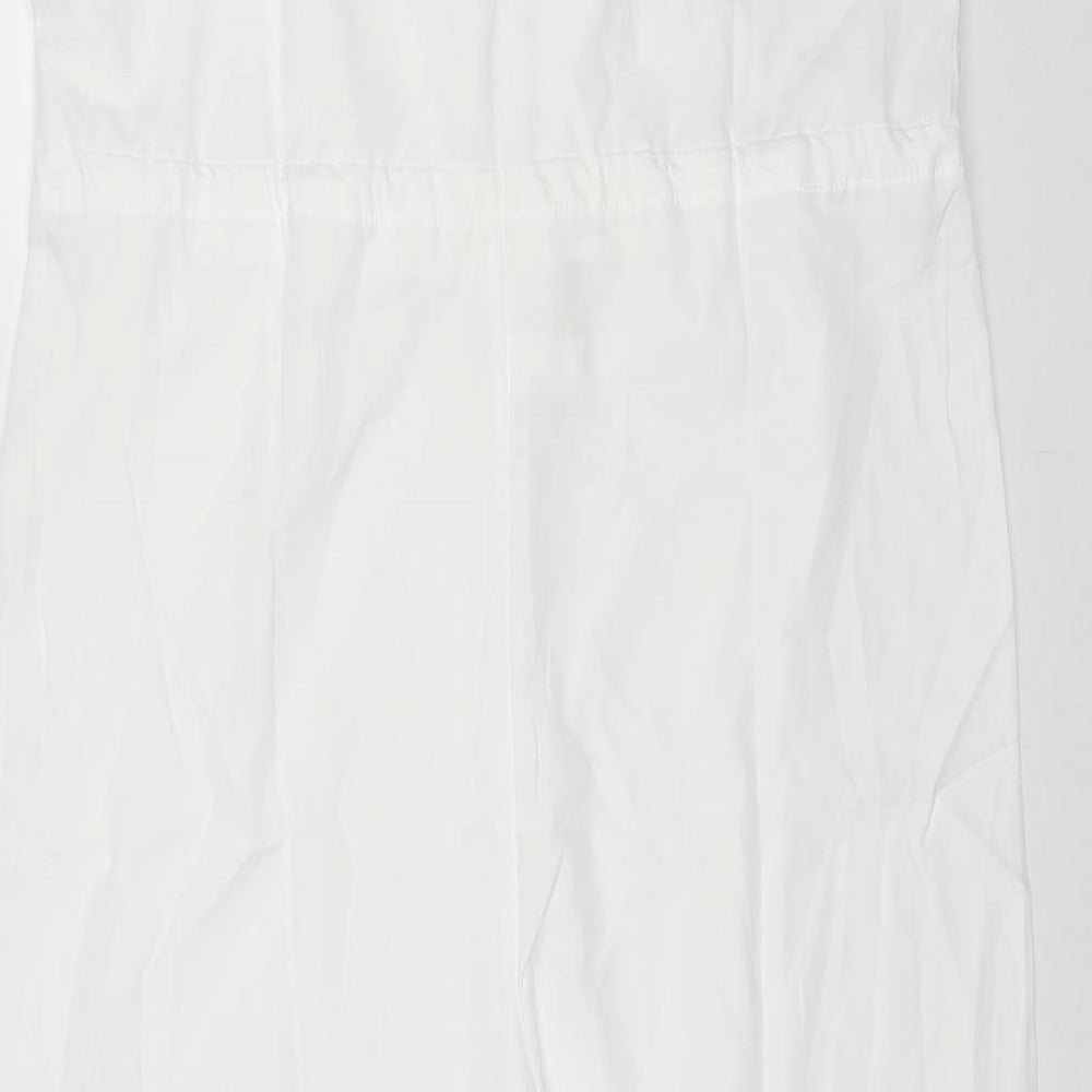 Preworn Womens White Polyester Jumpsuit One-Piece Size 3XL Pullover