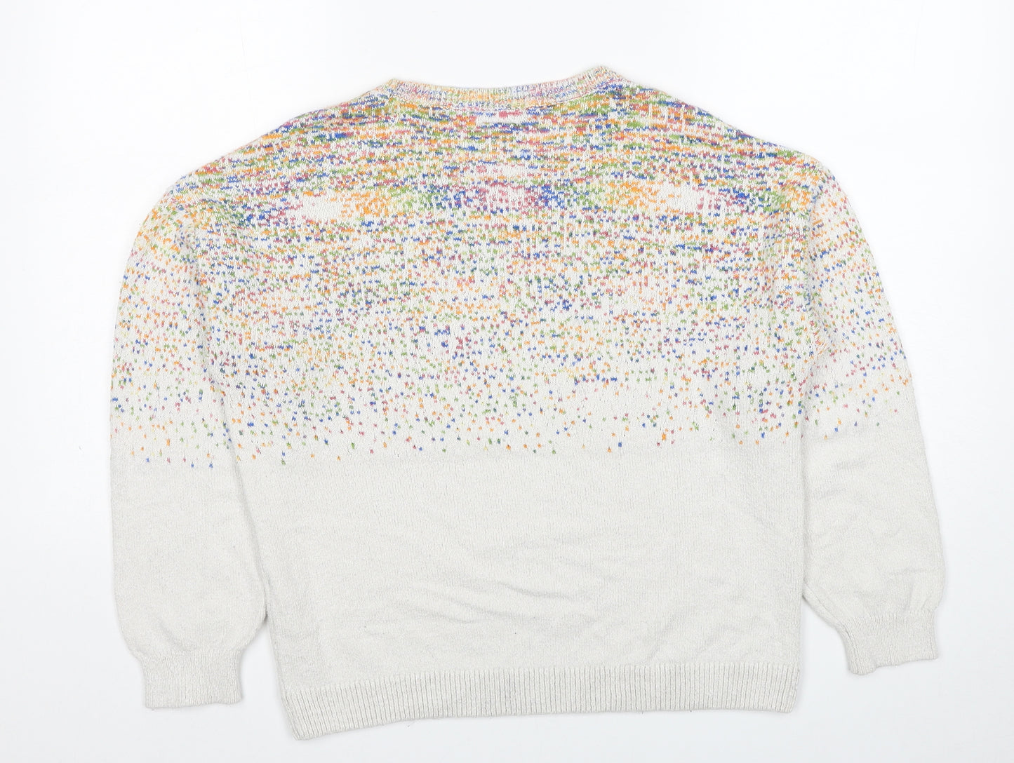 Zara Girls Multicoloured Round Neck Viscose Pullover Jumper Size 13-14 Years Pullover