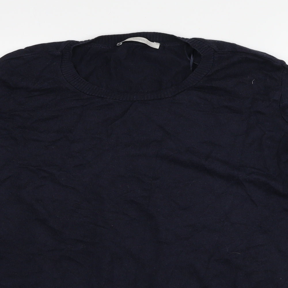 George Womens Blue Viscose Basic Blouse Size 24 Round Neck