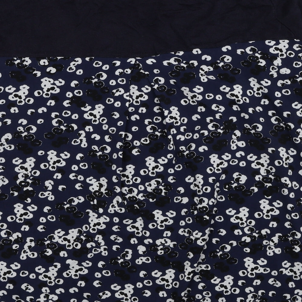 George Womens Blue Viscose Basic Blouse Size 24 Round Neck