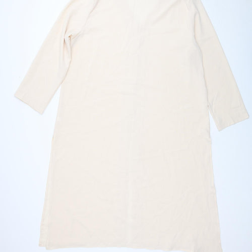 Preworn Womens Beige Polyester Tunic Blouse Size XL V-Neck