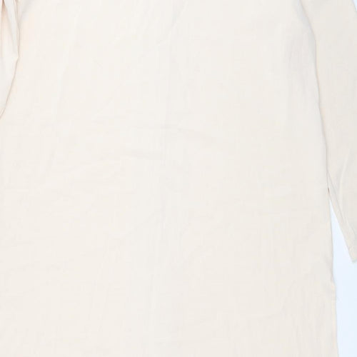Preworn Womens Beige Polyester Tunic Blouse Size XL V-Neck
