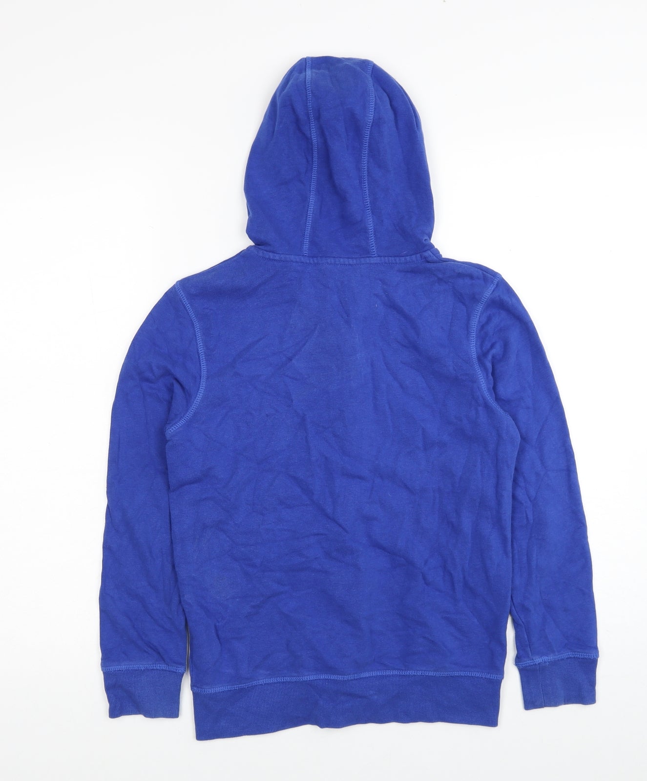 George Boys Blue Cotton Full Zip Hoodie Size 9-10 Years Zip