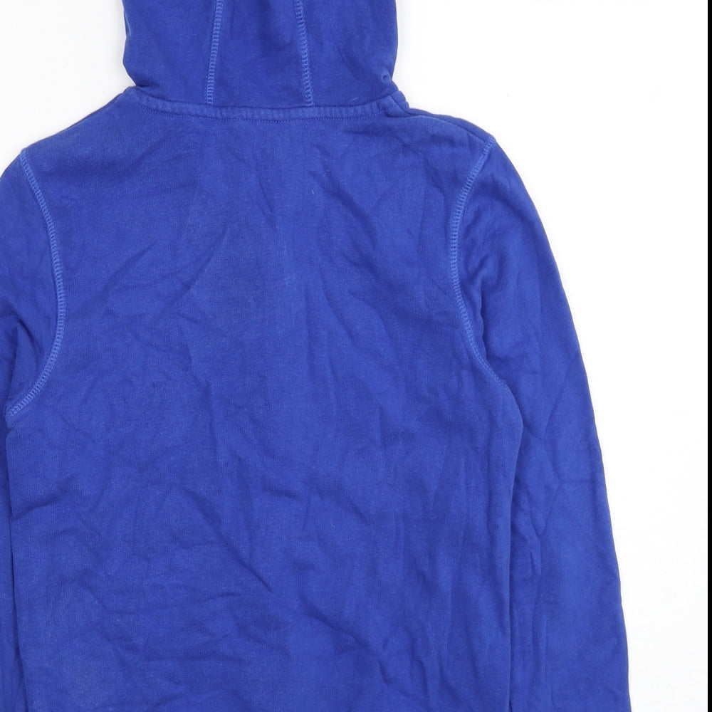 George Boys Blue Cotton Full Zip Hoodie Size 9-10 Years Zip