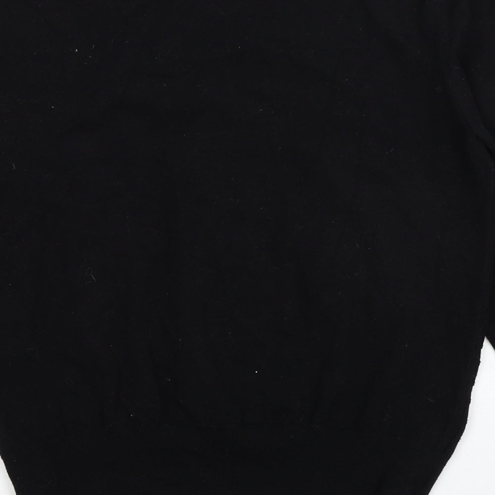 Oasis Womens Black Boat Neck Polyester Pullover Jumper Size L