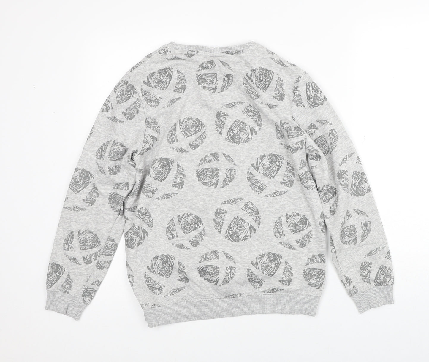 George Boys Grey Geometric Cotton Pullover Sweatshirt Size 12-13 Years Pullover - Xbox