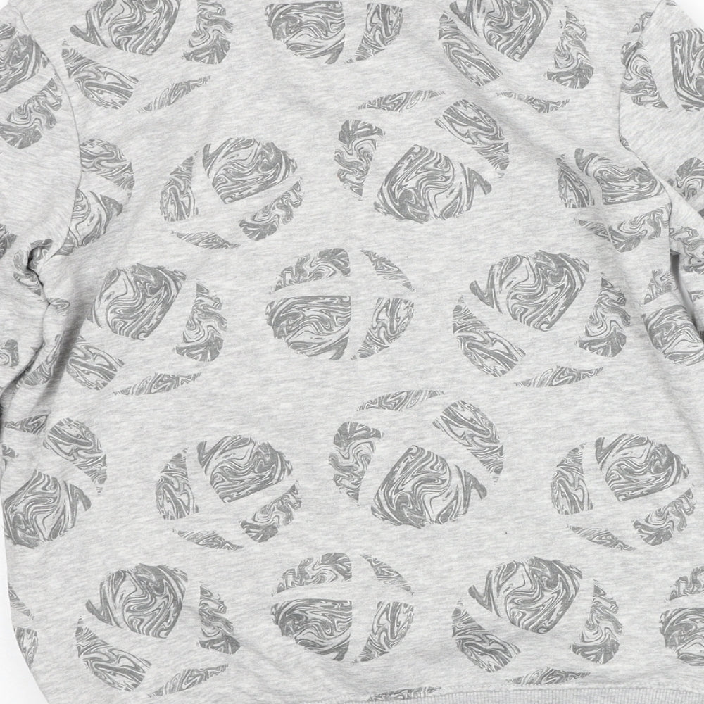 George Boys Grey Geometric Cotton Pullover Sweatshirt Size 12-13 Years Pullover - Xbox