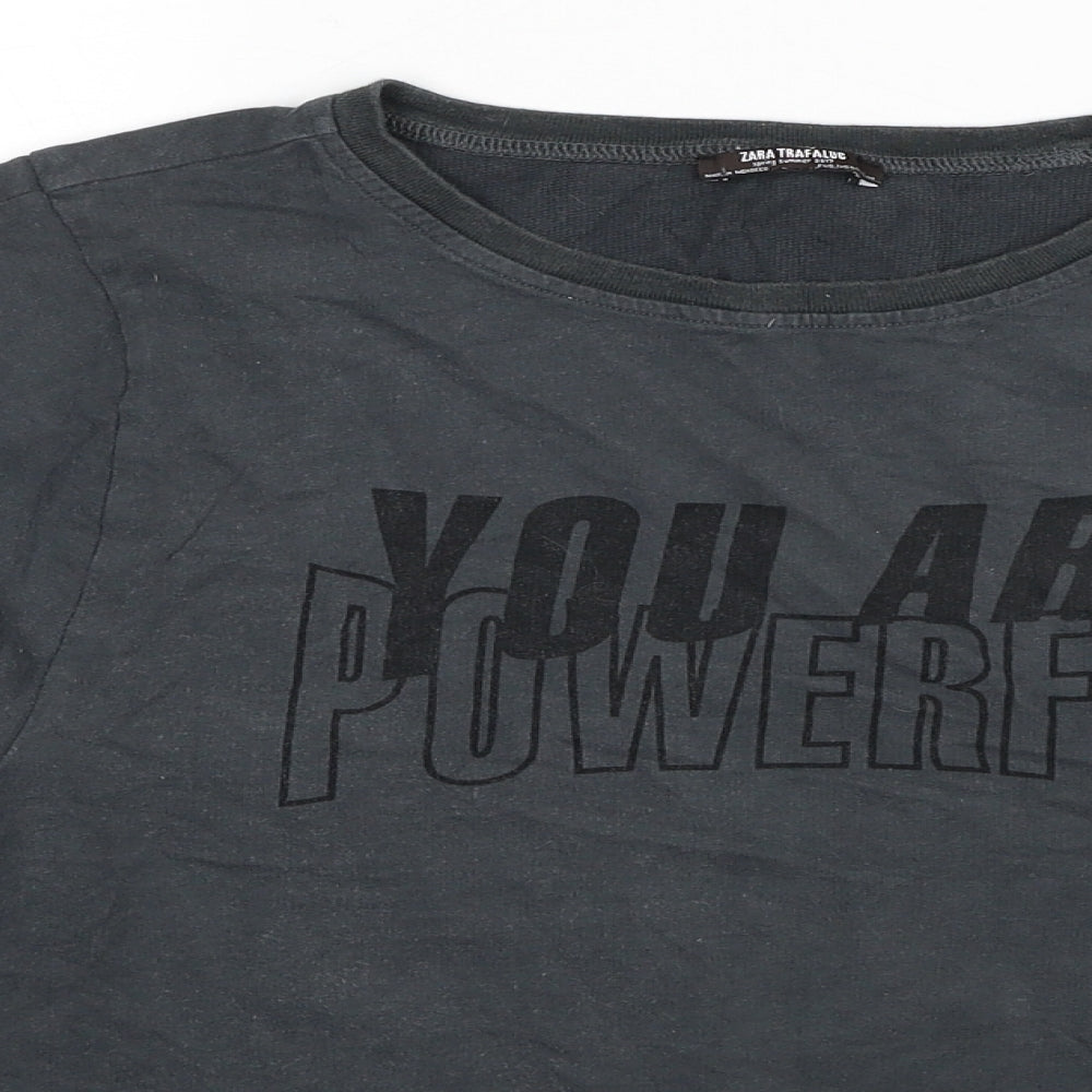 Zara Womens Grey Polyester Pullover Sweatshirt Size S Pullover - You are Powerful