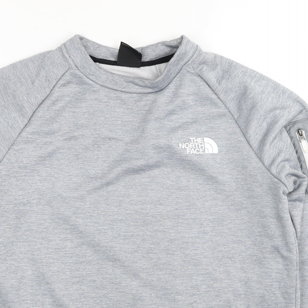The North Face Boys Grey Polyester Pullover Sweatshirt Size XL Pullover