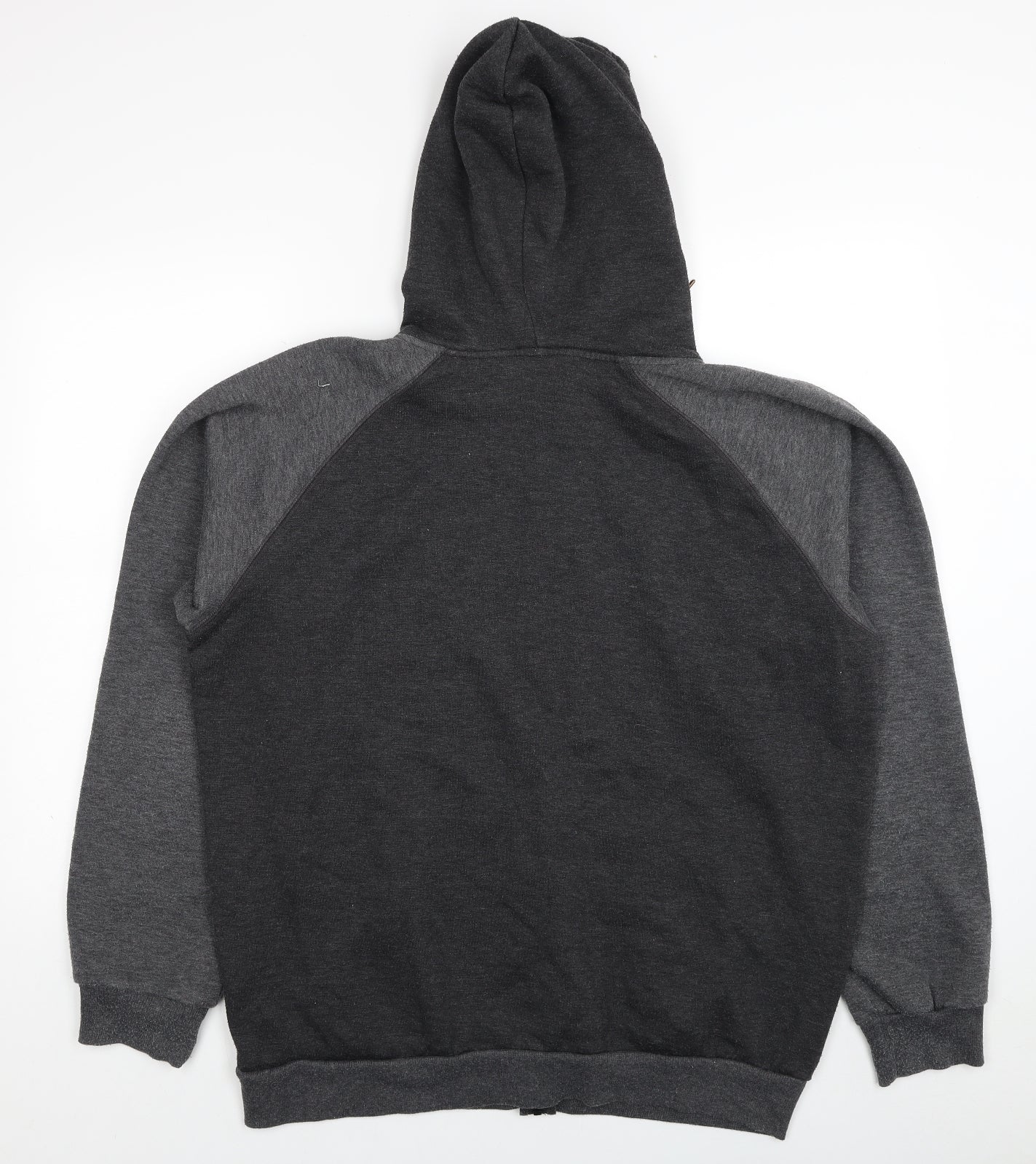 Lonsdale Mens Grey Polyester Full Zip Hoodie Size L