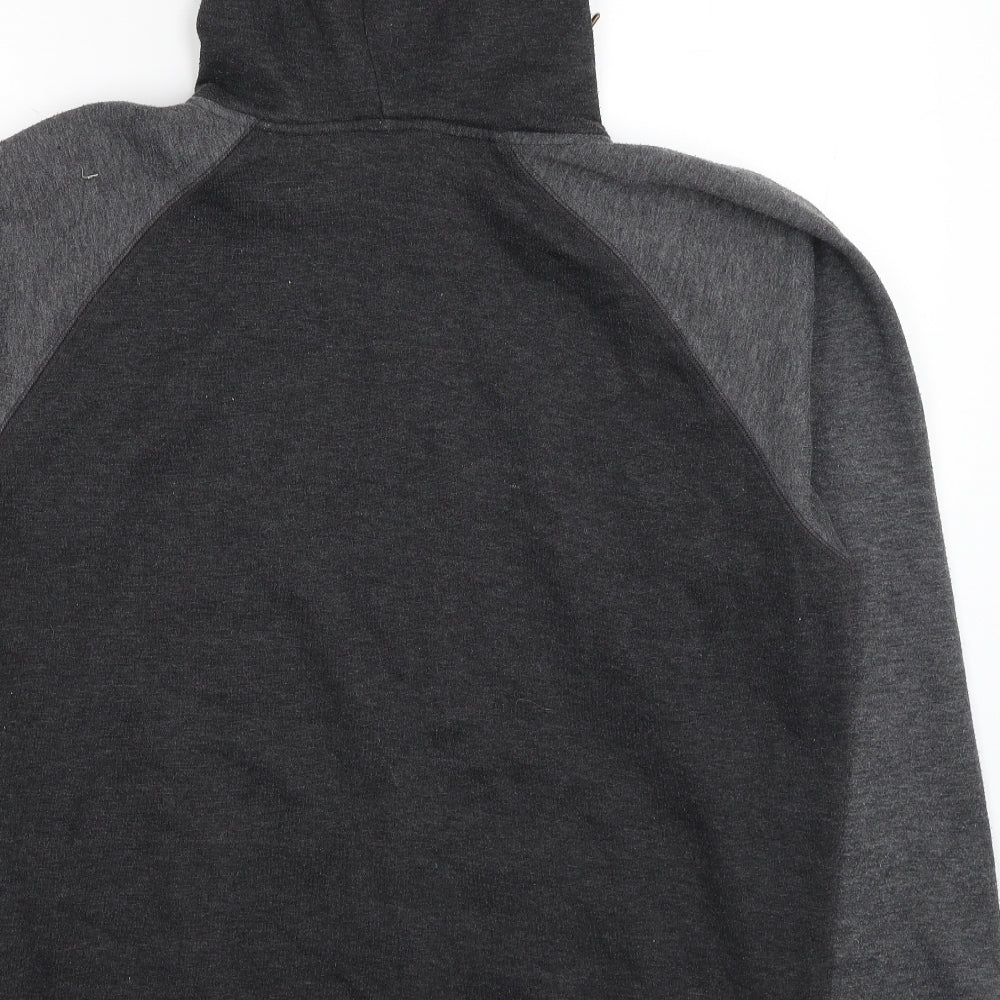 Lonsdale Mens Grey Polyester Full Zip Hoodie Size L